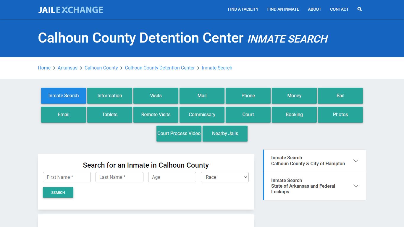 Calhoun County Detention Center Inmate Search - Jail Exchange